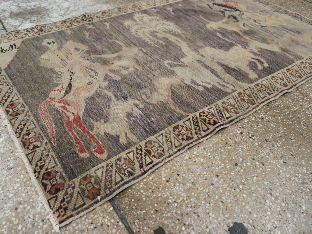 Vintage Kayseri Pictorial Rug, No.25563 - Gss