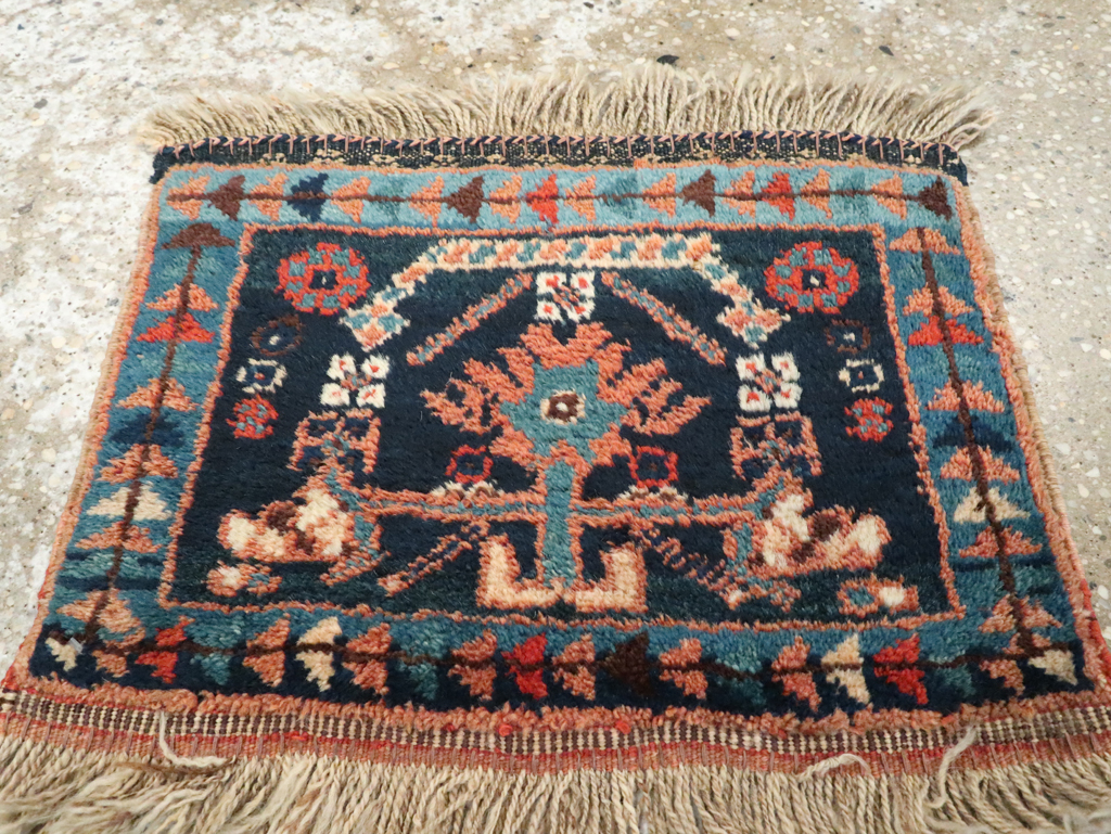 Vintage Persian Afshar Tribal Bag Face, No.25567 - Gss