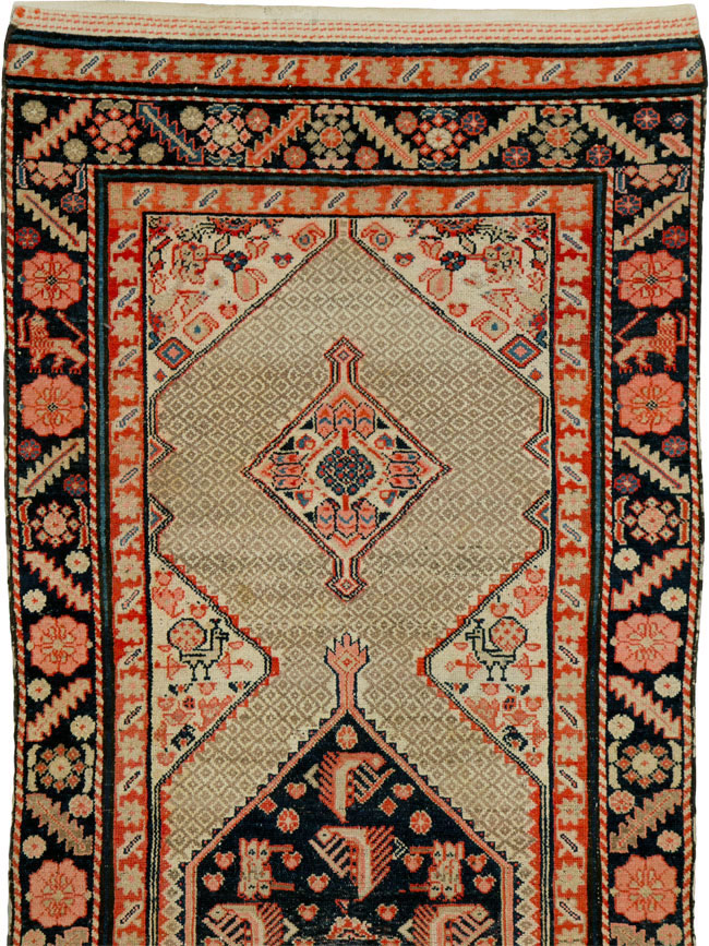 Antique Persian Hamadan Pictorial Rug, No.25572 - Gss