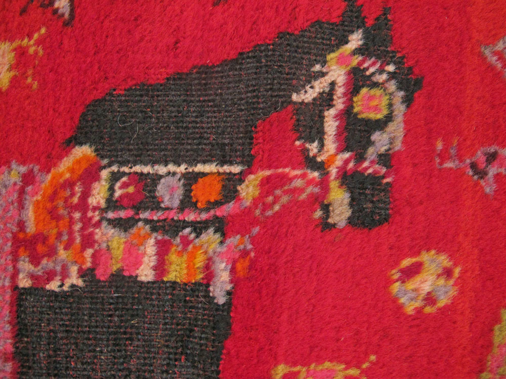 Antique Caucasian Karabagh Pictorial Rug, No.25577 - Gss