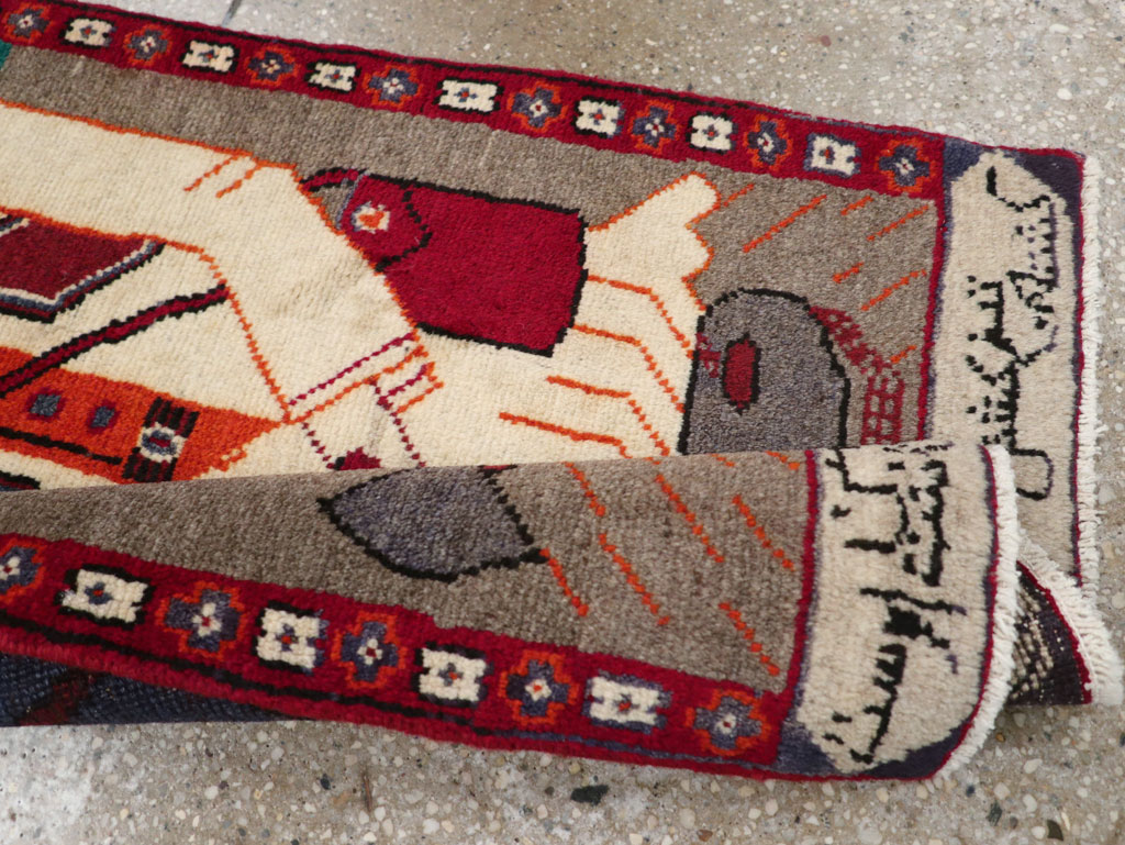 Vintage Pictorial Hamadan Rug, No.25586 - Gss