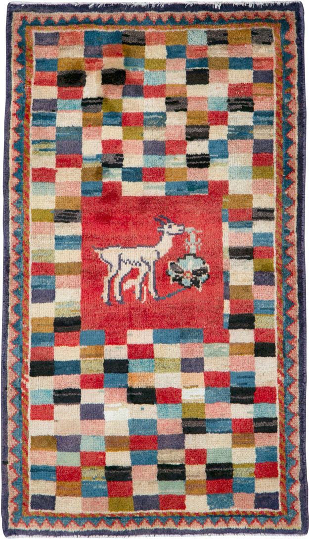 Vintage Pictorial Mahal Rug, No.25595 - Gss