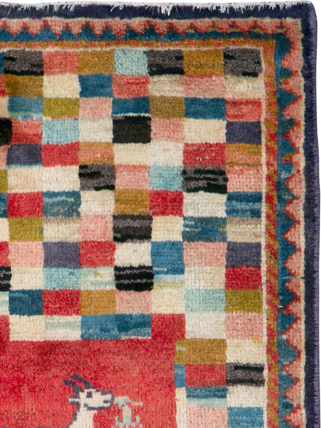 Vintage Pictorial Mahal Rug, No.25595 - Gss