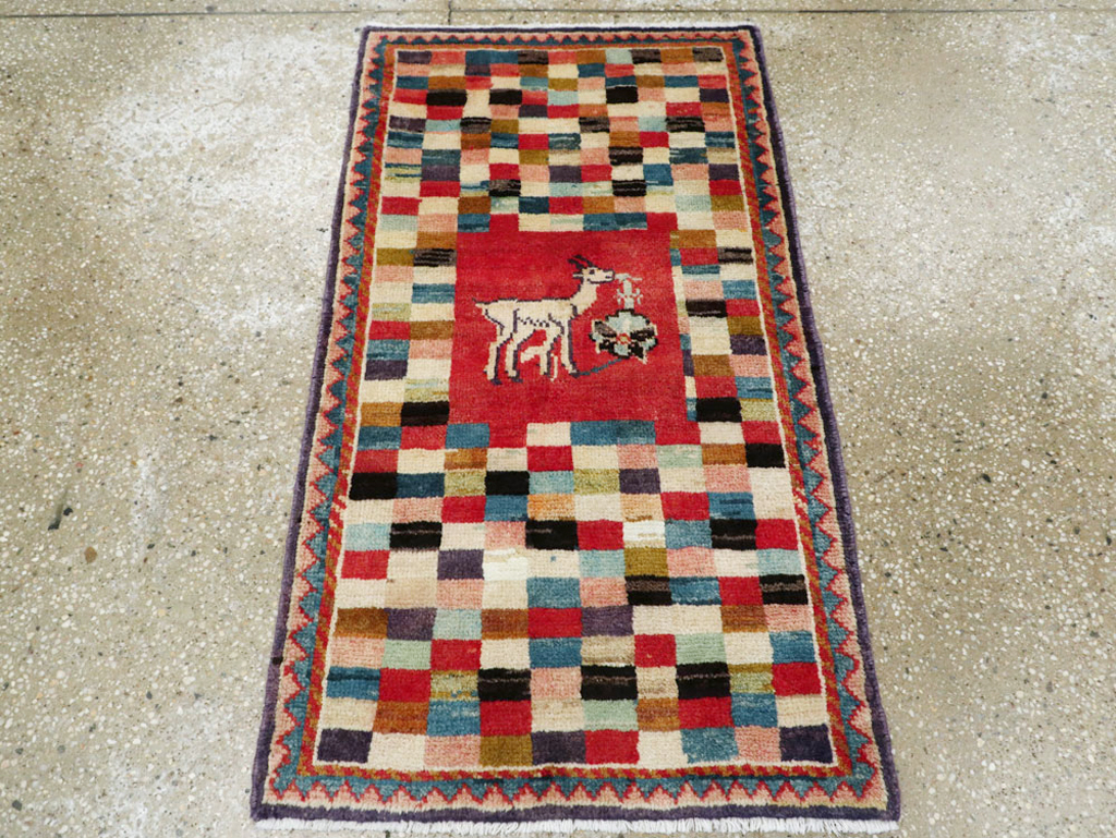 Vintage Pictorial Mahal Rug, No.25595 - Gss