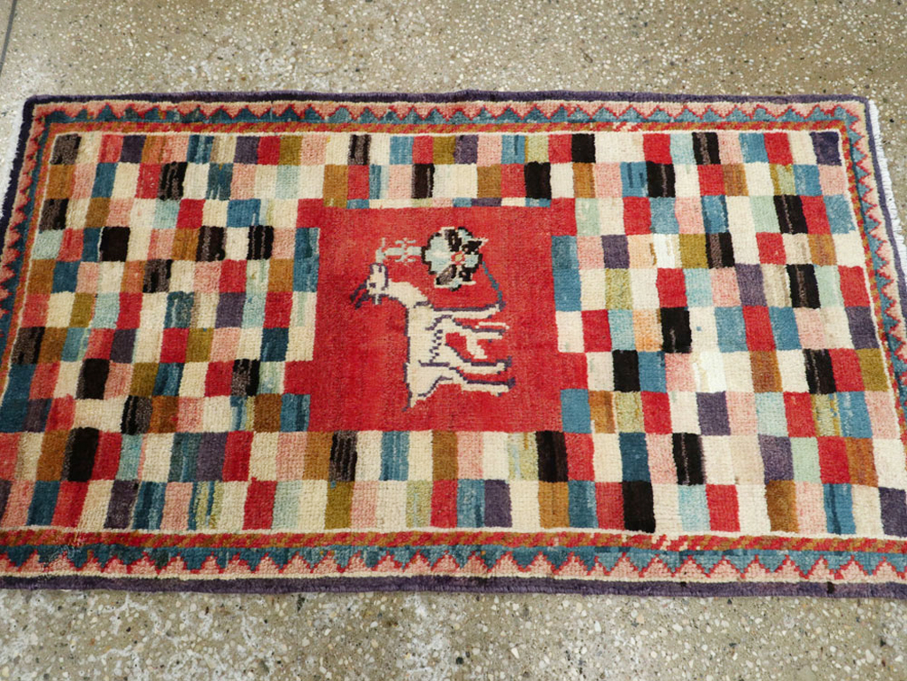 Vintage Pictorial Mahal Rug, No.25595 - Gss
