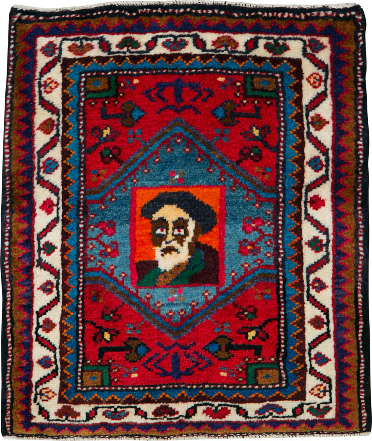 Vintage Pictorial Malayer Rug, No.25599 - Gss