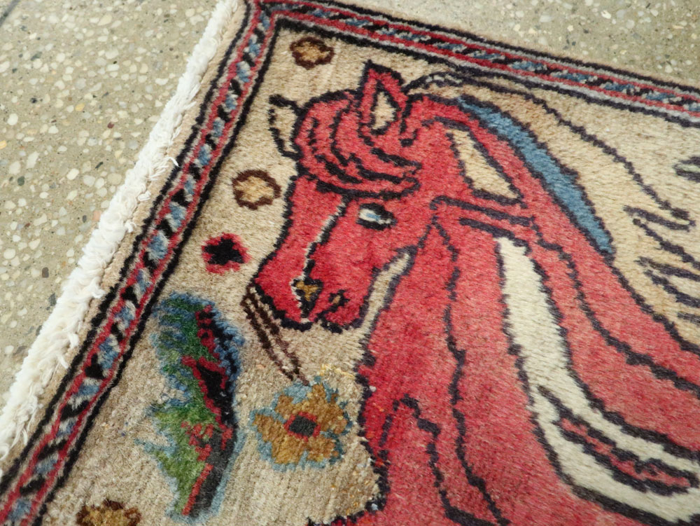 Vintage Persian Tabriz Pictorial Rug (Pair: 1 of 2), No.25601 - Gss