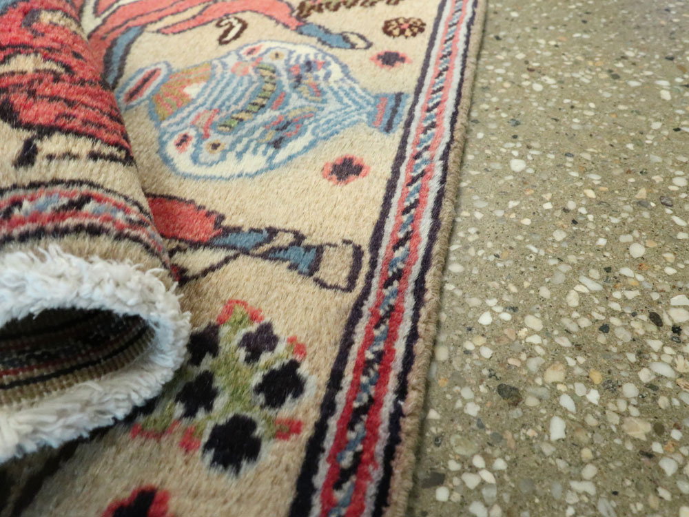 Vintage Persian Tabriz Pictorial Rug (Pair: 1 of 2), No.25601 - Gss