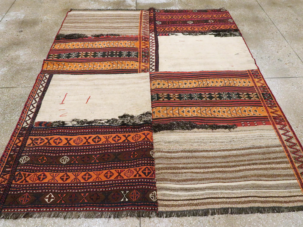 Vintage Persian Chaharmahal Bakhtiari Tacheh Flatweave Kilim , No.25628 - Gss