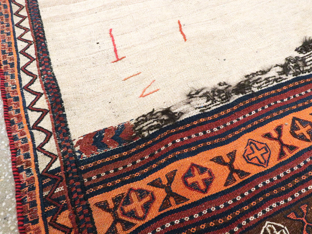 Vintage Persian Chaharmahal Bakhtiari Tacheh Flatweave Kilim , No.25628 - Gss