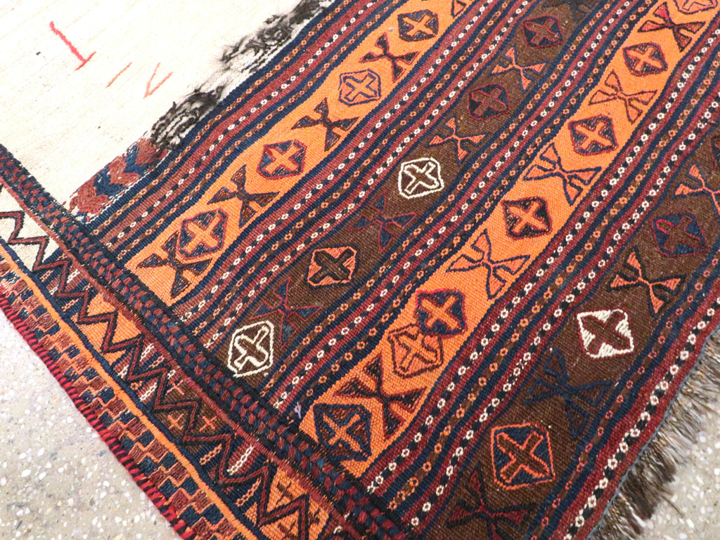Vintage Persian Chaharmahal Bakhtiari Tacheh Flatweave Kilim , No.25628 - Gss