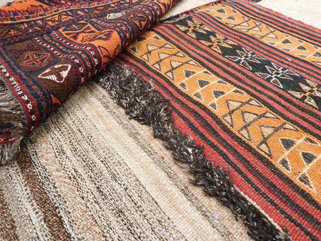 Vintage Persian Chaharmahal Bakhtiari Tacheh Flatweave Kilim , No.25628 - Gss