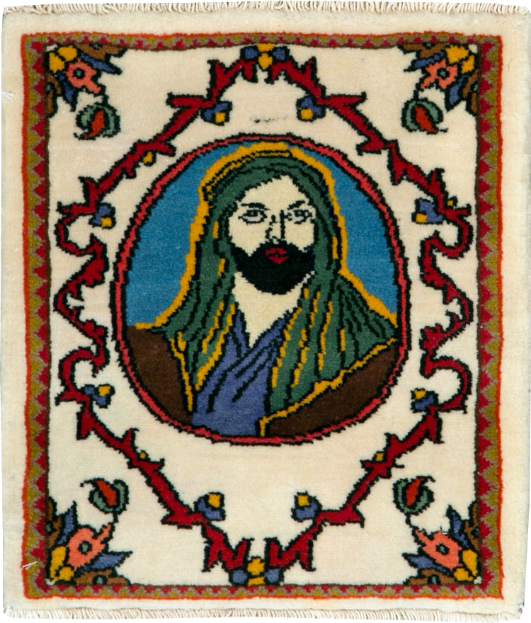 Vintage Tabriz Pictorial Rug, No.25636 - Gss