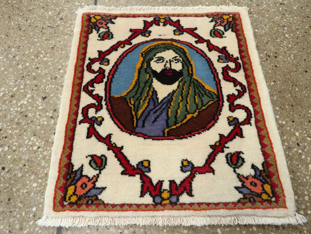 Vintage Tabriz Pictorial Rug, No.25636 - Gss