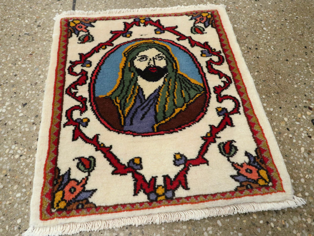 Vintage Tabriz Pictorial Rug, No.25636 - Gss