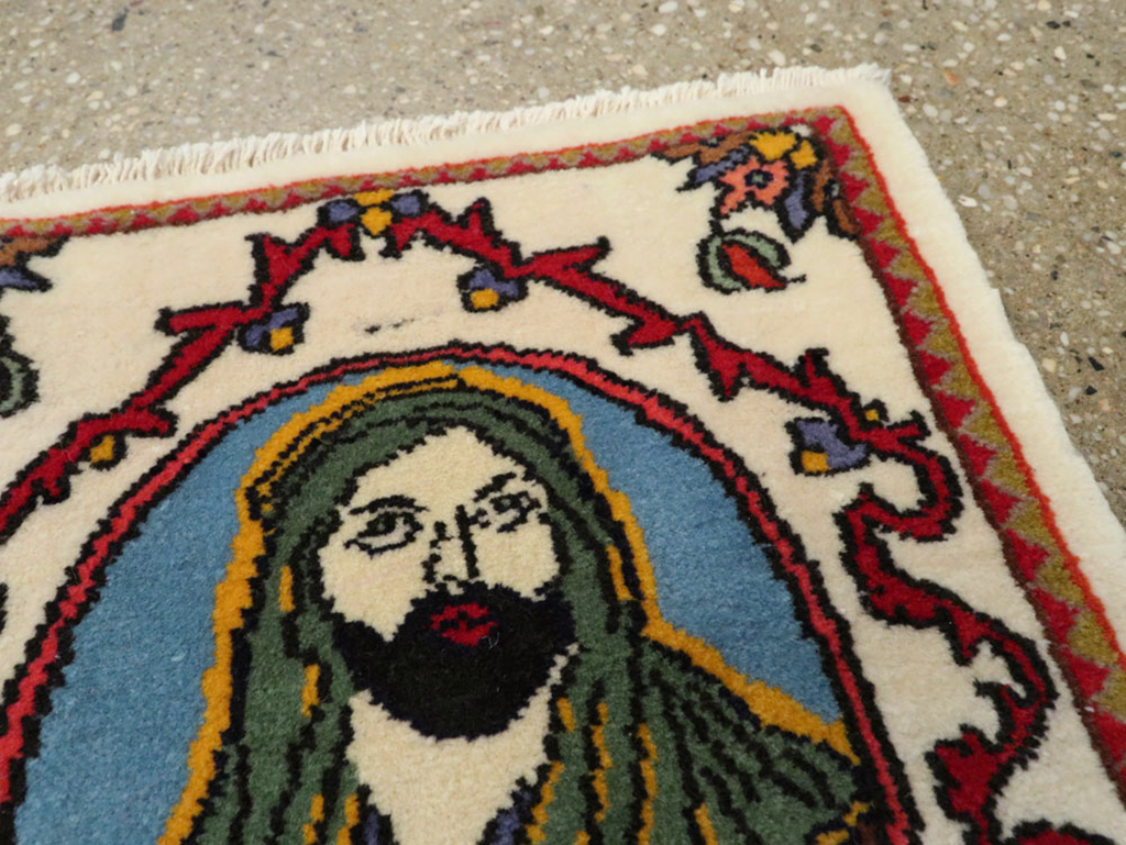 Vintage Tabriz Pictorial Rug, No.25636 - Gss