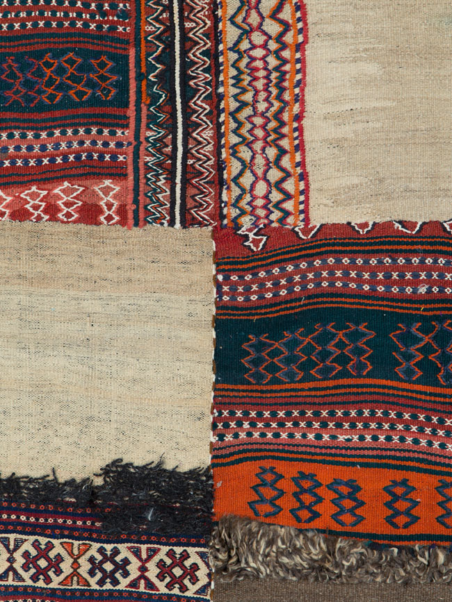 Vintage Persian Chaharmahal Bakhtiari Tacheh Flatweave Kilim , No.25645 - Gss