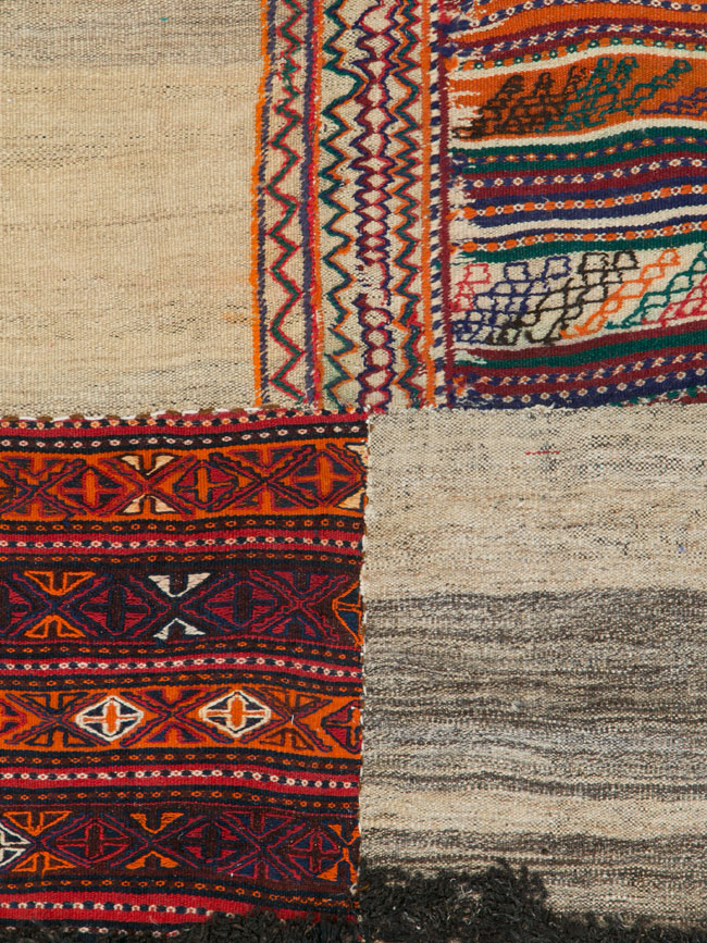 Vintage Persian Chaharmahal Bakhtiari Tacheh Flatweave Kilim , No.25648 - Gss