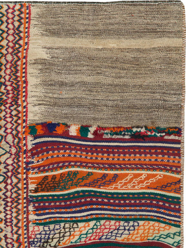 Vintage Persian Chaharmahal Bakhtiari Tacheh Flatweave Kilim , No.25648 - Gss