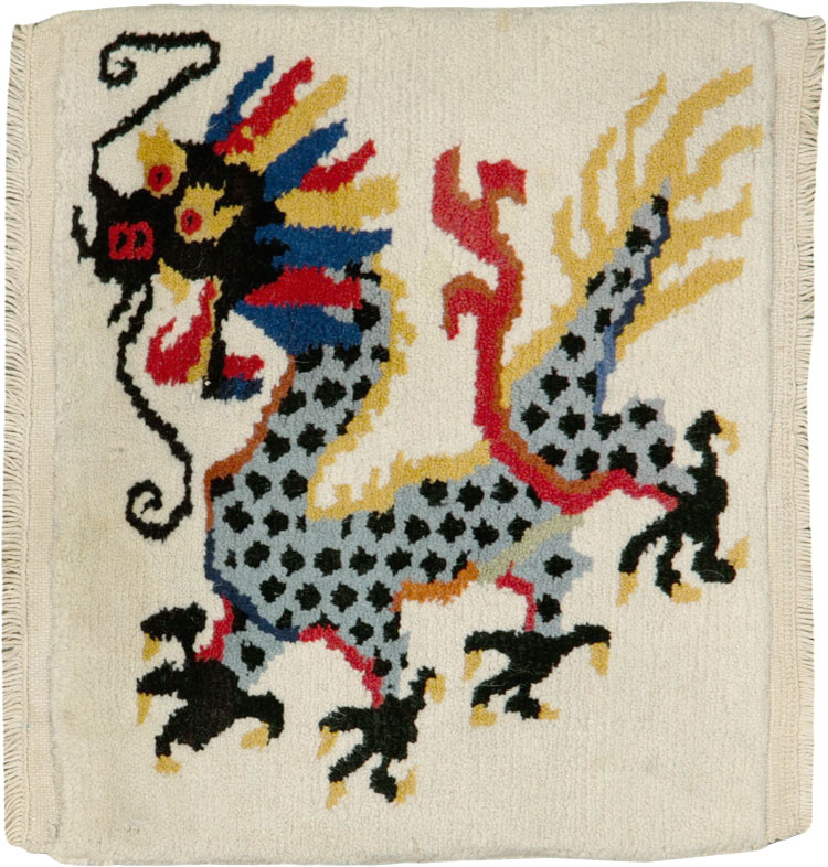 Vintage Chinese Dragon Art Deco Rug, No.25656 - Gss