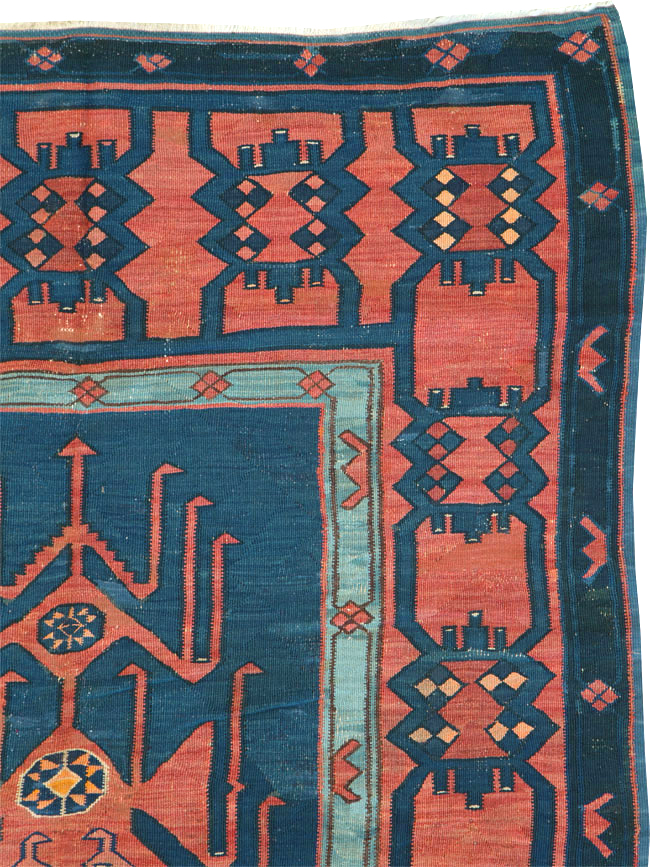 Antique Caucasian Avar Kilim Gallery Carpet, No.25659 - Gss