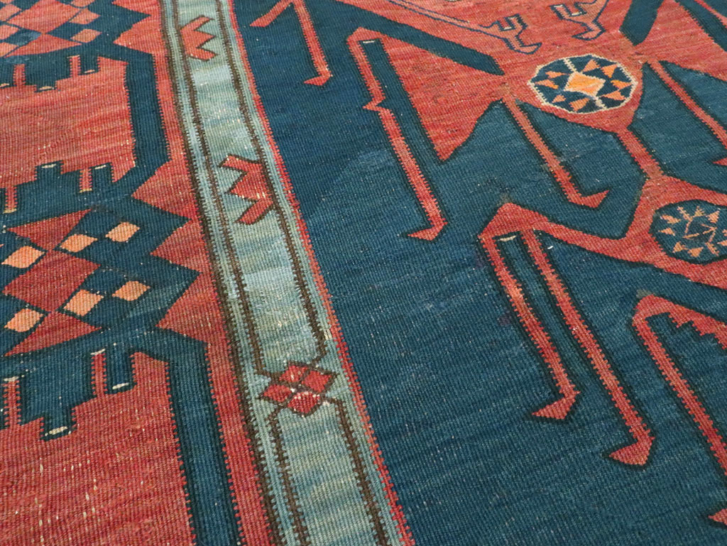 Antique Caucasian Avar Kilim Gallery Carpet, No.25659 - Gss