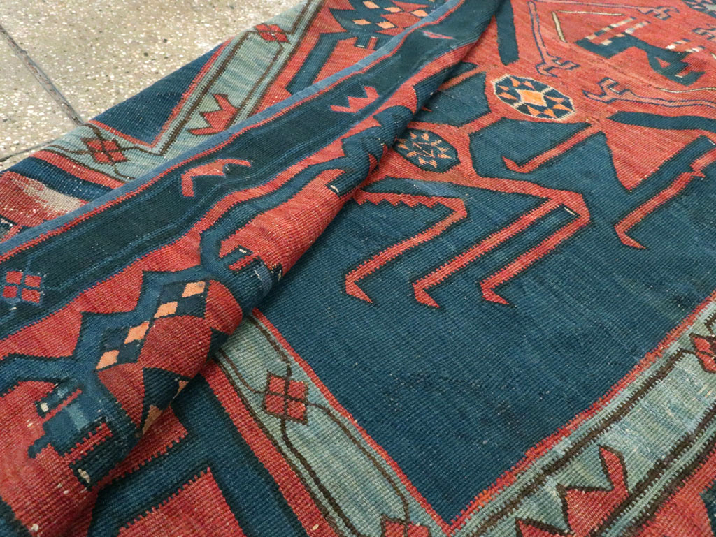 Antique Caucasian Avar Kilim Gallery Carpet, No.25659 - Gss