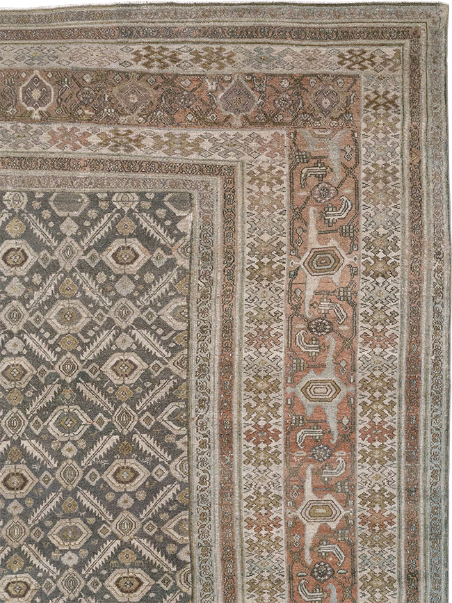 Antique Persian Bibikabad Large Square Carpet, No.25662 - Gss