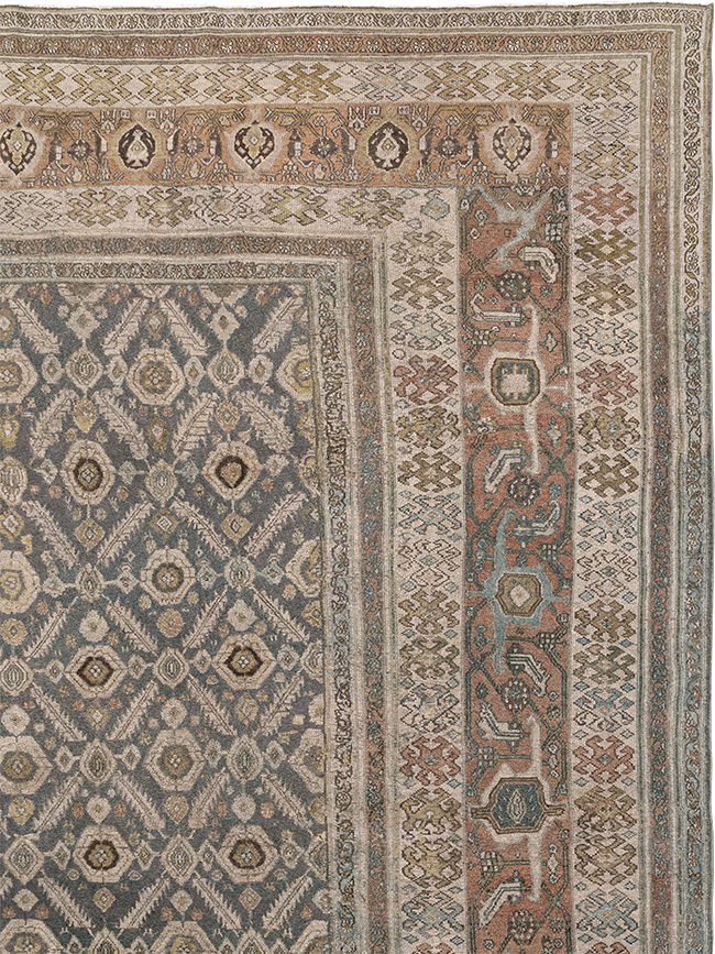 Antique Persian Bibikabad Large Square Carpet, No.25662 - Gss