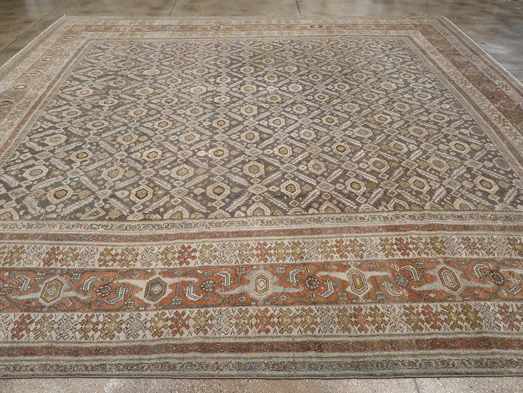 Antique Persian Bibikabad Large Square Carpet, No.25662 - Gss