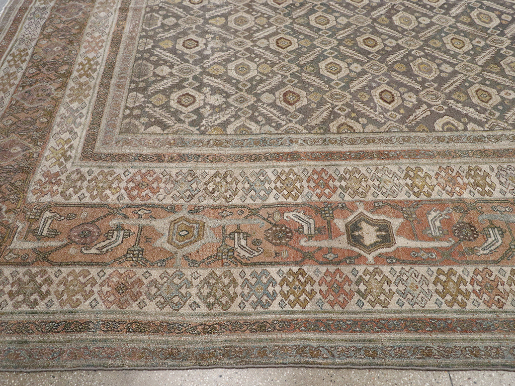 Antique Persian Bibikabad Large Square Carpet, No.25662 - Gss