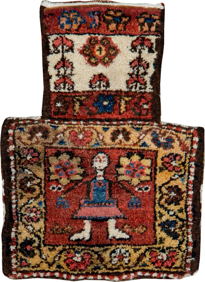 Vintage Persian Shiraz Salt Bag (Namakdan) , No.25686 - Gss
