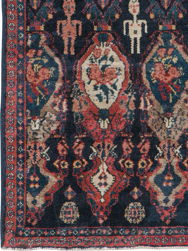 Vintage Persian Senneh Pictorial Rug (Pair: 1 of 2), No.25705 - Gss