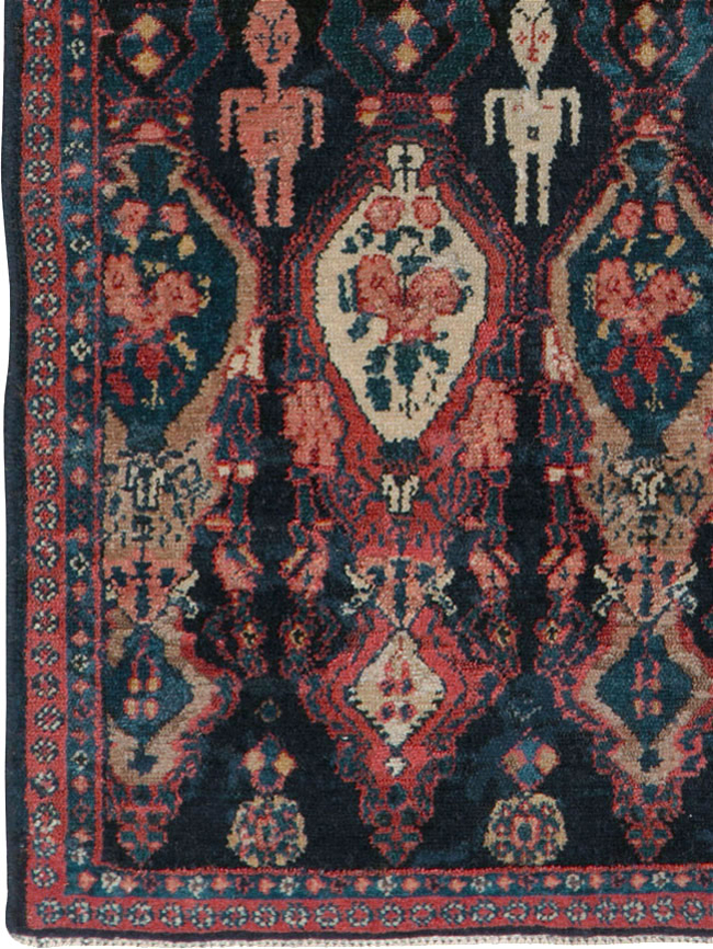 Vintage Persian Senneh Pictorial Rug (Pair: 2 of 2), No.25706 - Gss