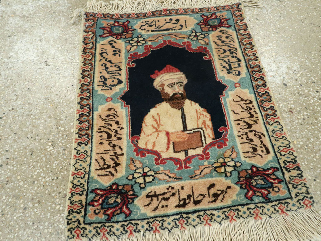 Vintage Persian Tabriz Pictorial Rug (Pair: 2 of 2), No.25725 - Gss