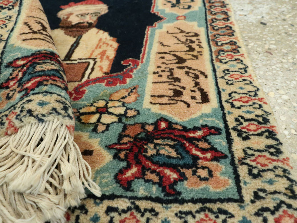 Vintage Persian Tabriz Pictorial Rug (Pair: 2 of 2), No.25725 - Gss