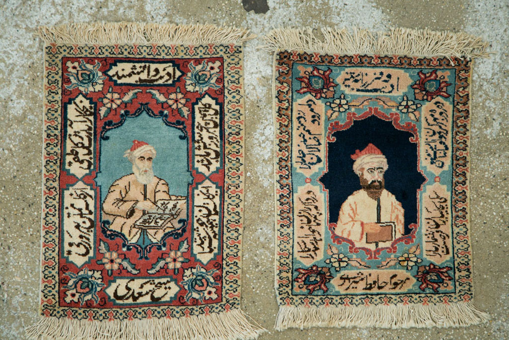 Vintage Persian Tabriz Pictorial Rug (Pair: 2 of 2), No.25725 - Gss