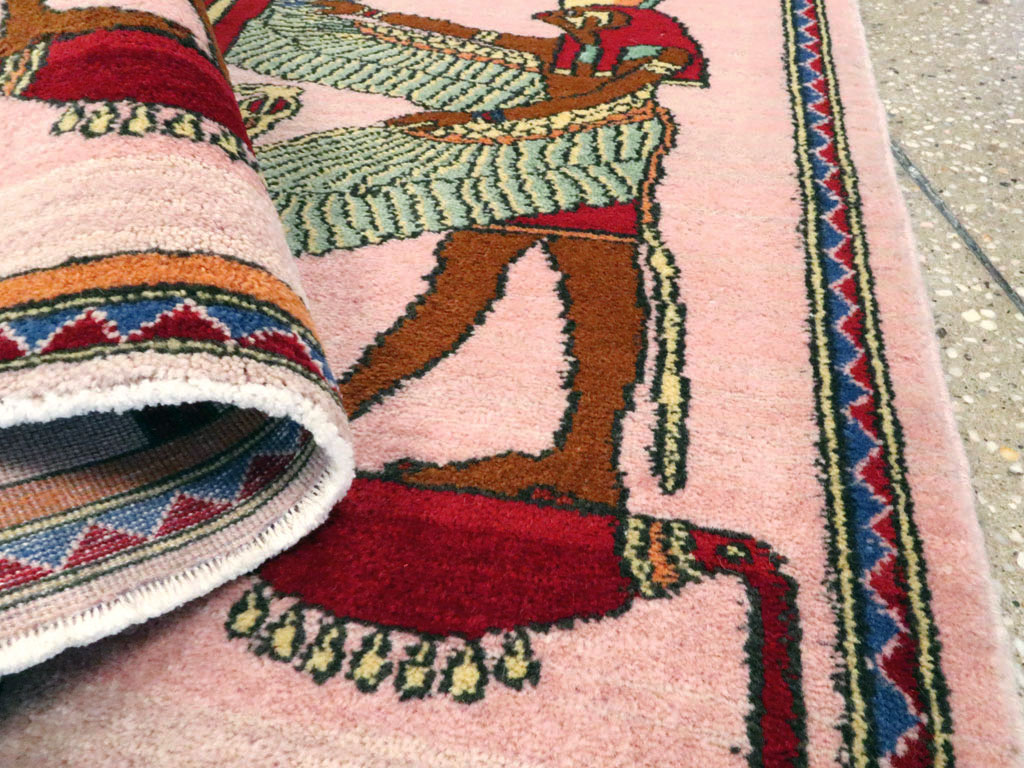 Vintage Goddess Isis Egyptian Pictorial Rug, No.25727 - Gss