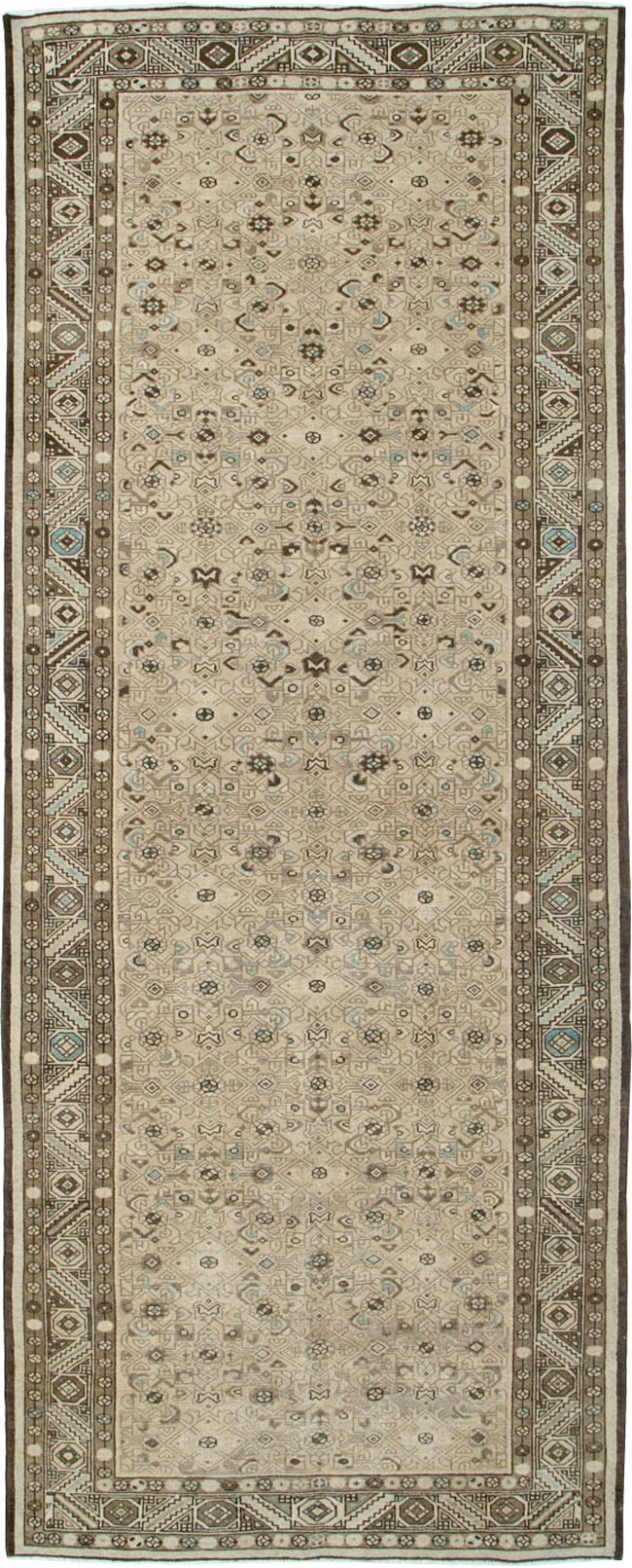 Vintage Persian Malayer Wide Gallery Runner, No.25739 - Gss