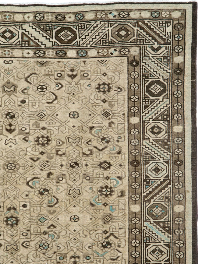 Vintage Persian Malayer Wide Gallery Runner, No.25739 - Gss