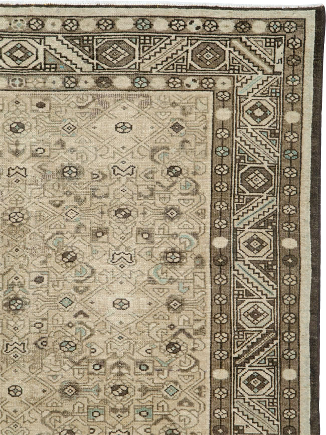 Vintage Persian Malayer Wide Gallery Runner, No.25739 - Gss