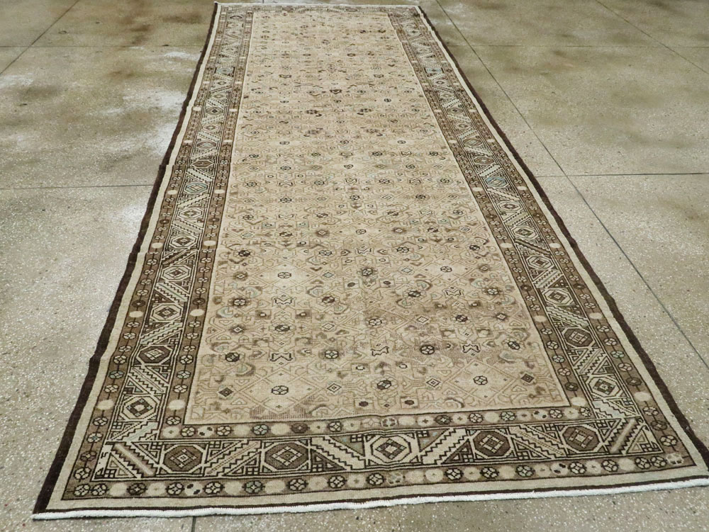 Vintage Persian Malayer Wide Gallery Runner, No.25739 - Gss