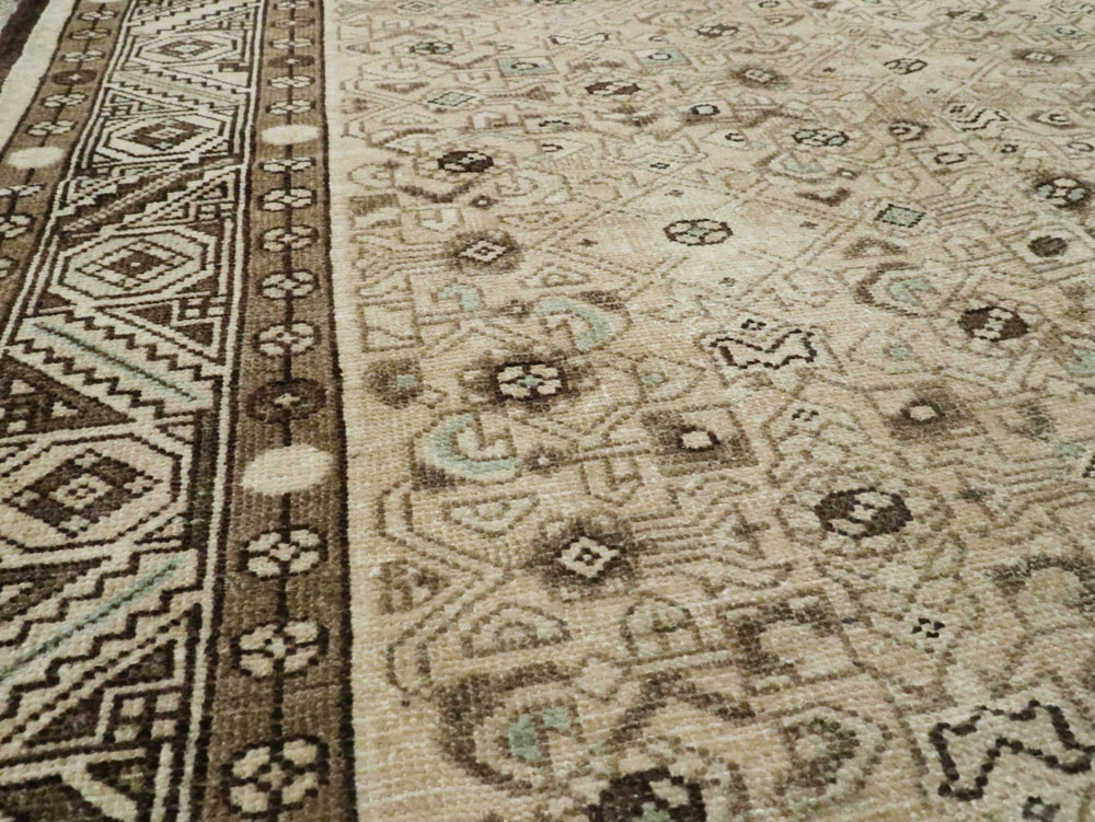 Vintage Persian Malayer Wide Gallery Runner, No.25739 - Gss