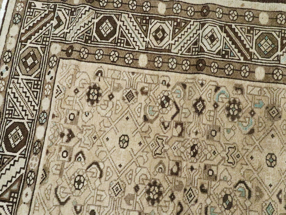 Vintage Persian Malayer Wide Gallery Runner, No.25739 - Gss