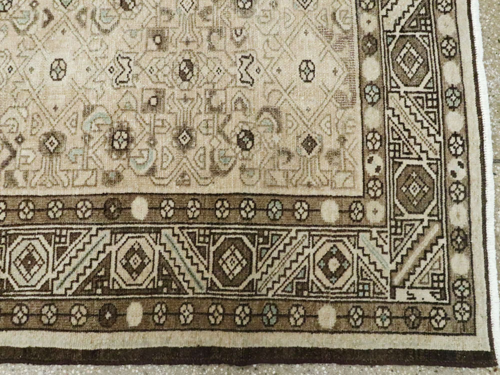 Vintage Persian Malayer Wide Gallery Runner, No.25739 - Gss