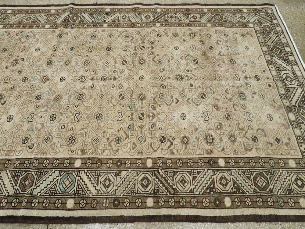 Vintage Persian Malayer Wide Gallery Runner, No.25739 - Gss