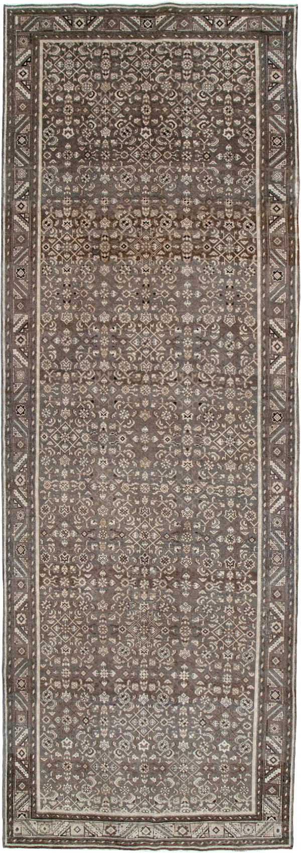 Vintage Persian Malayer Wide Gallery Runner, No.25752 - Gss