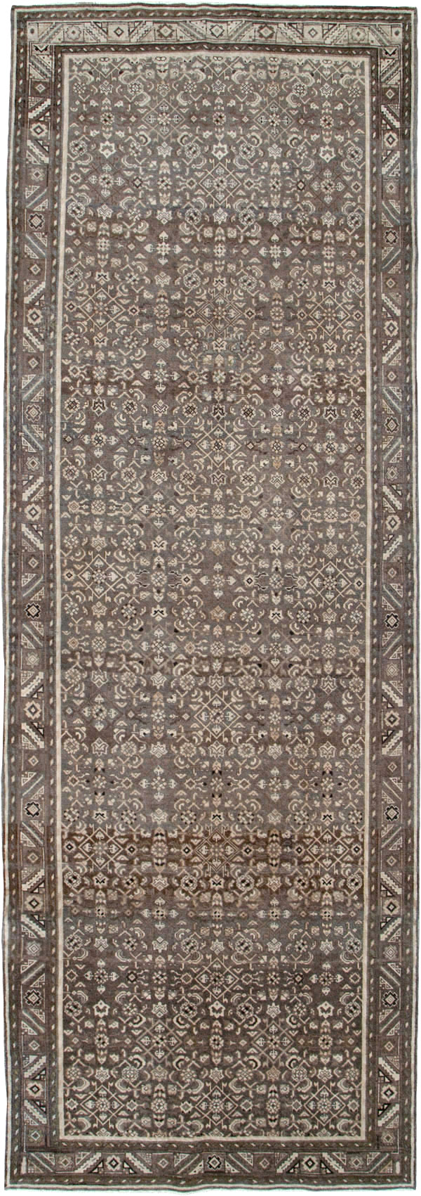 Vintage Persian Malayer Wide Gallery Runner, No.25752 - Gss