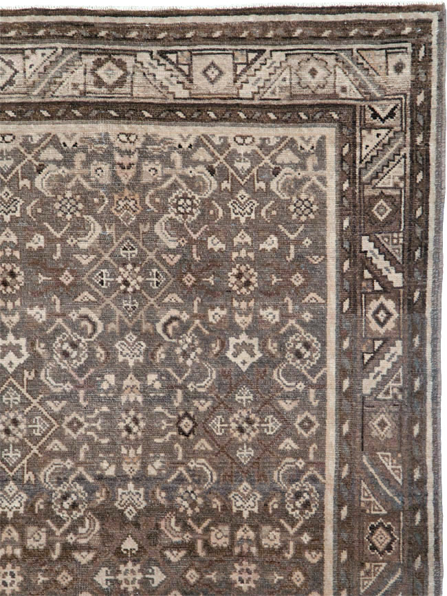 Vintage Persian Malayer Wide Gallery Runner, No.25752 - Gss