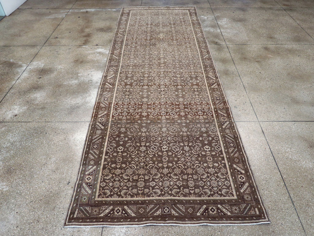 Vintage Persian Malayer Wide Gallery Runner, No.25752 - Gss